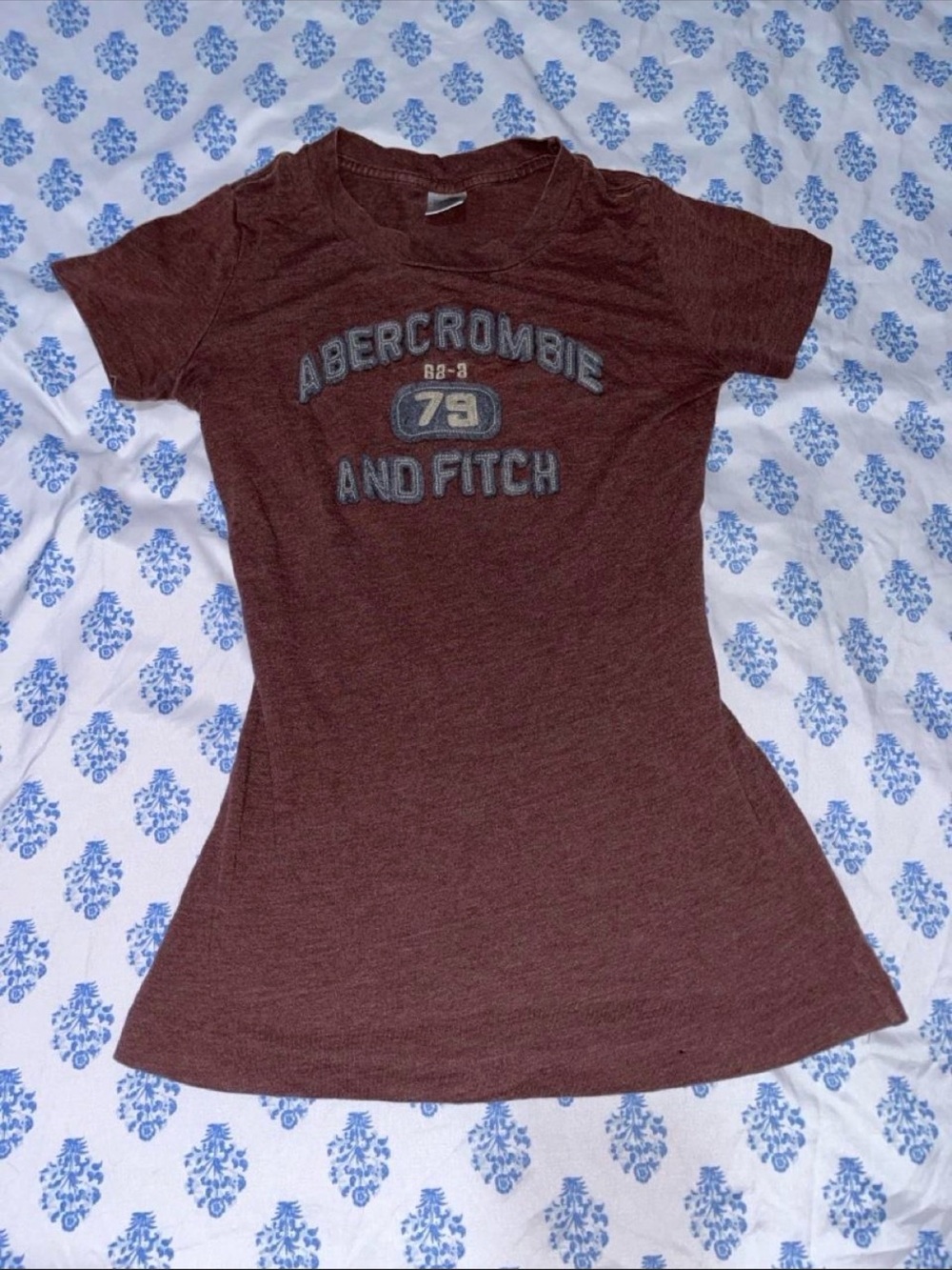 Y2K Abercrombie & Fitch Brown Short-Sleeve Logo Tee